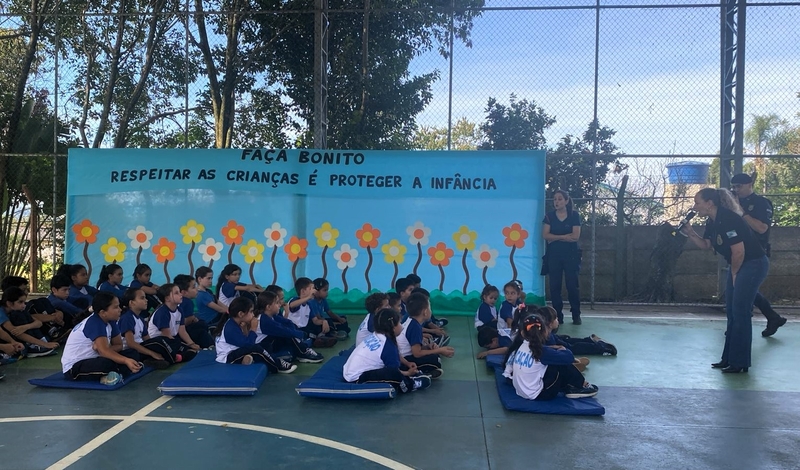 Prefeitura de PG e Polícia Civil realizam ação do ‘Maio Laranja’ em escola 